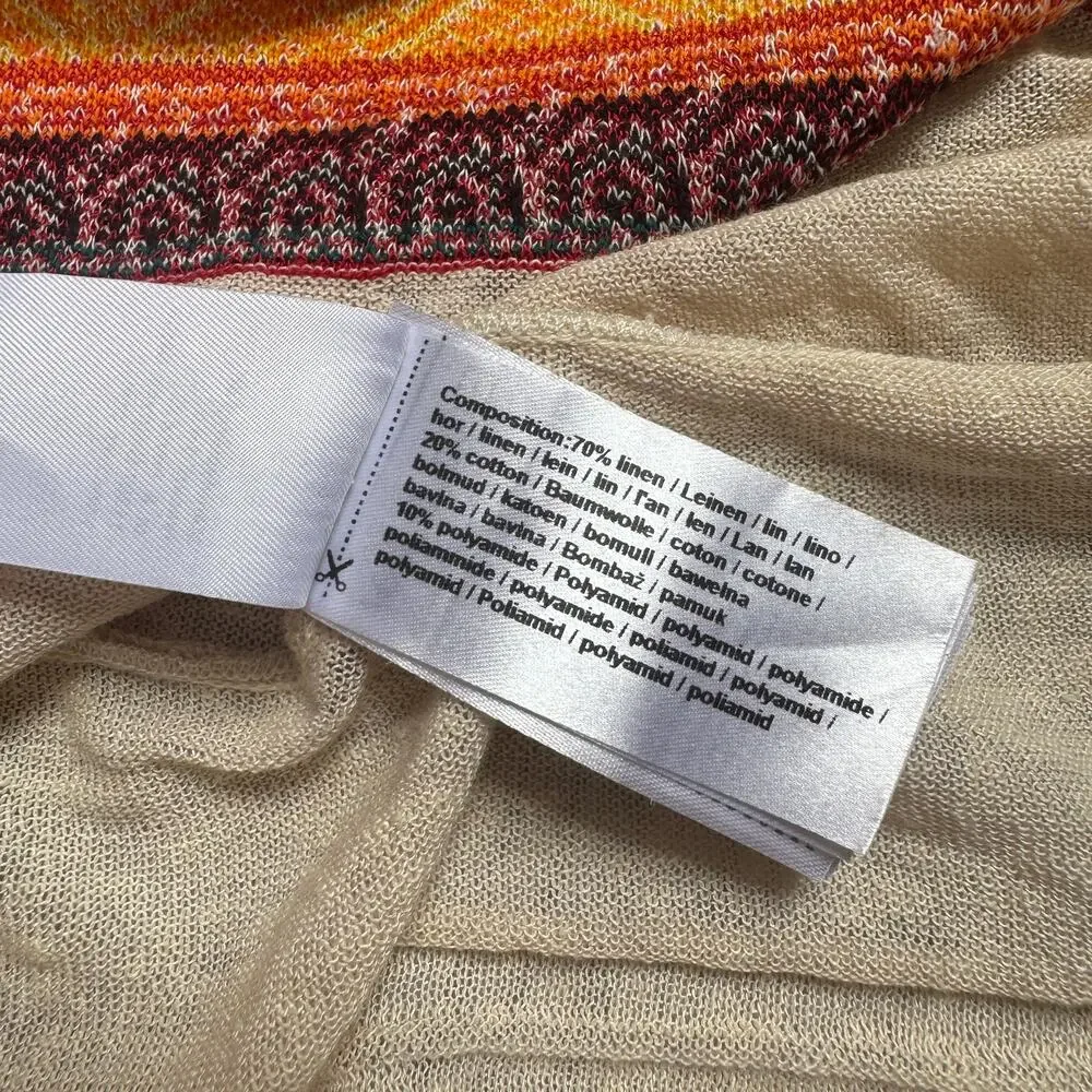 IVKO Linen Open Front Cardigan Folk Wearable Art Knit 38 Boho Lagenlook Designer